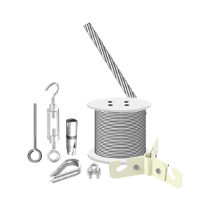 kit de sujeción de mástil de 6 metros a piso de concreto.