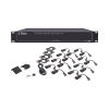 kit de transceptor activo de 16 canales / video+poder en un solo cable utp / 150m en 4k, 200m en 5 mp/ envía 36 vcc y recibe 12 vcc / todo incluido para rack / compatible con cámaras hd tvi/cvi/ahd/cvbs / instalación limpia