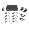kit de transceptor activo de 8 canales / video+poder en un solo cable utp / 150 metros en 4k, 200 metros en 5 mp/ envía 36 vcc y recibe 12 vcc / todo incluido para rack / compatible con cámaras hd tvi/cvi/ahd/cvbs / instalaciÓn limpia