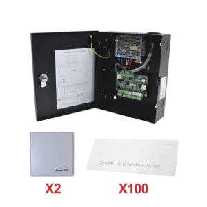 kit para automatizar 2 accesos vehiculares con stickers en parabrisas de vehiculos / incluye panel, 2 lectores y 100 stickers / software ivms4200 incluido