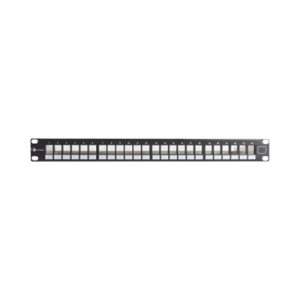 patch panel utp keystone de 24 puertos modular (vacío) , plano, 1ur, compatible con jacks keystone utp z max® y max®