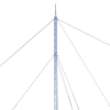 kit de torre arriostrada de techo de 24 m con tramo stz30g galvanizada por inmersión en caliente (no incluye retenida).