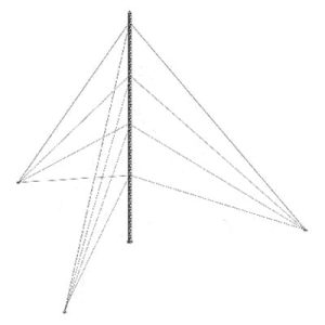 kit de torre arriostrada de piso de 3 m altura con tramo stz35 galvanizado electrolítico (no incluye retenida).