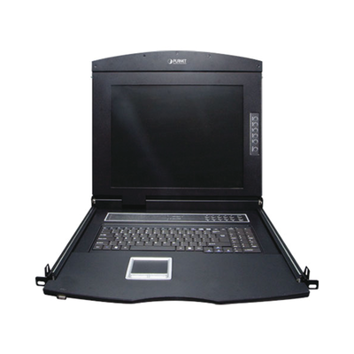 switch kvm con monitor de 17"con teclado y trackpad para rack de 1u de cuatro postes, 8 puertos vga para acceder y controlar hasta 8 computadoras desde una sola consola switch kvm con monitor de 17"con teclado y trackpad para rack de 1u de cuatro postes, 8 puertos vga para acceder y controlar hasta 8 computadoras desde una sola consola