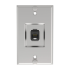 placa de pared telefónica, salida de 1 puerto keystone, con jack cat6 estilo 110 de impacto, de acero inoxidable