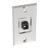 placa de pared telefónica, salida de 1 puerto keystone, con jack cat6 estilo 110 de impacto, de acero inoxidable