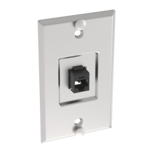 placa de pared telefónica, salida de 1 puerto keystone, con jack cat6 estilo 110 de impacto, de acero inoxidable