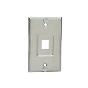 placa de pared telefónica, salida de 1 puerto keystone, de acero inoxidable