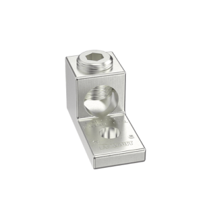 terminal tipo lengüeta recta de aluminio con agujero 1/4", y barril para cable #14 2/0 awg