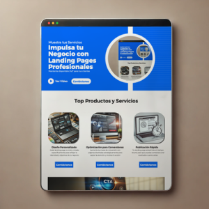 transforma visitantes en clientes con landing pages diseñadas a la medida de tus necesidades. nuestro equipo de expertos crea páginas visualmente atractivas y optimizadas para la conversión