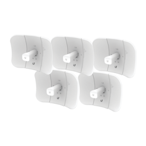 kit de 5 litebeam 2x2 mimo airmax ac gen2 cpe hasta 450 mbps, 5 ghz (5150 5875 mhz) con antena integrada de 23 dbi