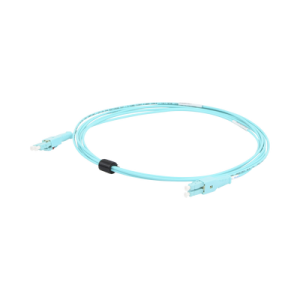 jumper de fibra Óptica bladepatch lc lc duplex, multimodo 50/125 om4, ofnr, color aqua, 3 metros