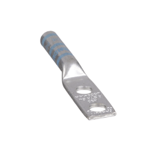 zapata de compresión lcc6 14a l para cal. 6 awg, doble barreno para tornillo prisionero de 1/4, espaciado de orificio 16mm, 1 pz