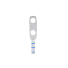 zapata de compresión lcc6 38d l para cal. 6 awg, doble barreno para tornillo prisionero de 3/8, espaciado de orificio 25.4mm, 1 pz