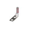 zapata de compresión lcc8 14af l a 90° grados para cal. 8 awg, barreno para tornillo prisionero de 1/4, 1 pz