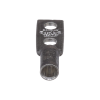 zapata de compresión lcd4 14a l para cal. 4 awg, doble barreno para tornillo prisionero de 1/4, espaciado de orificio 16mm, 1 pz