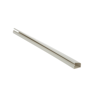 canaleta ld10 de pvc rígido, con cinta adhesiva para instalación sin herramientas, de 38.4 x 24 x 3048 mm, color blanco mate