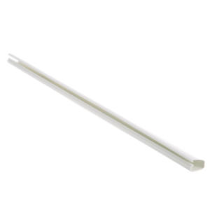 canaleta ld5 de pvc rígido, con cinta adhesiva para instalación sin herramientas, 26 x 15 x 1828.8 mm, color blanco