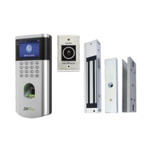 kit de control de acceso lf10/ push / compatible con zkbiocvaccess / 1,500 usuarios / chapa magnética / botón de salida / tarjeta de proximidad