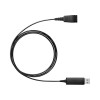 jabra link 230 adaptador usb a qd, para diademas biz1500, biz2300 y biz2400 (230 09)