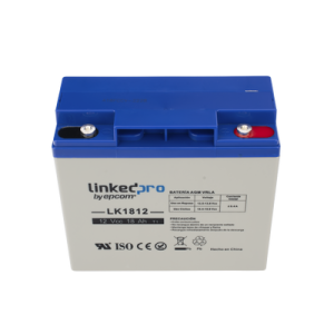 batería 12 v / 18 ah / ul / tecnología agm / vida útil promedio de 5 años / para uso en equipo electrónico, alarmas de intrusión / incendio/ control de acceso / video vigilancia / terminales t1