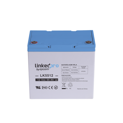 batería 12 v / 55 ah / ul / tecnología agm / vida útil promedio de 5 años / para uso en equipo electrónico, alarmas de intrusión / incendio/ control de acceso / video vigilancia / t2 batería 12 v / 55 ah / ul / tecnología agm / vida útil promedio de 5 años / para uso en equipo electrónico, alarmas de intrusión / incendio/ control de acceso / video vigilancia / t2