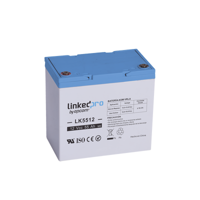 batería 12 v / 55 ah / ul / tecnología agm / vida útil promedio de 5 años / para uso en equipo electrónico, alarmas de intrusión / incendio/ control de acceso / video vigilancia / t2 batería 12 v / 55 ah / ul / tecnología agm / vida útil promedio de 5 años / para uso en equipo electrónico, alarmas de intrusión / incendio/ control de acceso / video vigilancia / t2