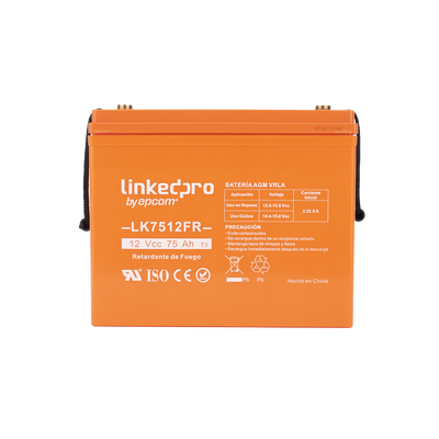 batería 12 v / 75 ah / ul / tecnología agm vrla / vida útil promedio de 5 años / retardo a la flama / para uso en equipo electrónico, alarmas de intrusión / incendio/ control de acceso / video vigilancia / termina batería 12 v / 75 ah / ul / tecnología agm vrla / vida útil promedio de 5 años / retardo a la flama / para uso en equipo electrónico, alarmas de intrusión / incendio/ control de acceso / video vigilancia / termina