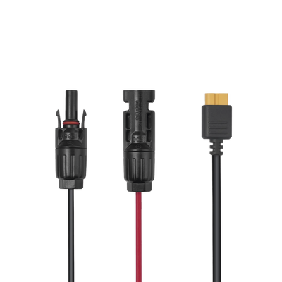 cable 2.5 m, negro, calibre 12 awg con terminales mc4 macho y hebra para terminal xt60 cable 2.5 m, negro, calibre 12 awg con terminales mc4 macho y hebra para terminal xt60
