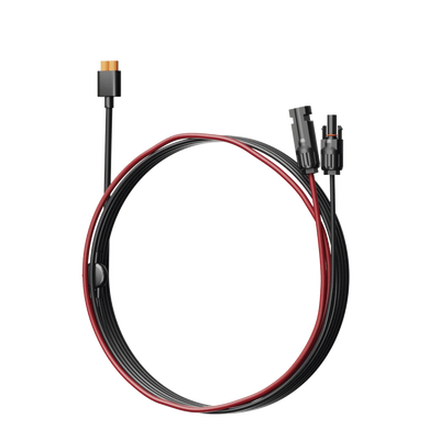 cable 2.5 m, negro, calibre 12 awg con terminales mc4 macho y hebra para terminal xt60 cable 2.5 m, negro, calibre 12 awg con terminales mc4 macho y hebra para terminal xt60