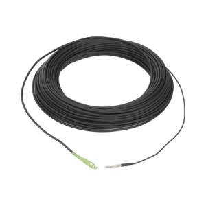 rollo de fibra Óptica drop redonda g657a2 monomodo simplex de 100 metros con conectores sc/apc sc/apc para instalaciones aéreas, subterráneas o a la intemperie