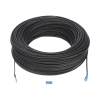 rollo de fibra Óptica drop redonda g657a2 monomodo simplex de 150 metros con conectores sc/upc sc/upc para instalaciones aéreas, subterráneas o a la intemperie
