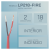 alambre de alarma contra incendios bobina de 305 metros: 2 x 18 awg, rojo, tipo fplr, (ul) ft4, ideal para sistemas de detección y evacuación de incendios