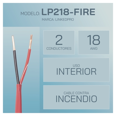 alambre de alarma contra incendios bobina de 305 metros: 2 x 18 awg, rojo, tipo fplr, (ul) ft4, ideal para sistemas de detección y evacuación de incendios alambre de alarma contra incendios bobina de 305 metros: 2 x 18 awg, rojo, tipo fplr, (ul) ft4, ideal para sistemas de detección y evacuación de incendios