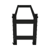 rack móvil de acero de 2 postes, 45 ur, incluye 4 ruedas uso rudo.