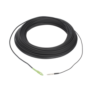 rollo de fibra Óptica drop redonda g657a2 monomodo simplex de 50 metros con conectores sc/apc sc/apc para instalaciones aéreas, subterráneas o a la intemperie
