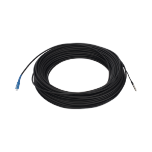 rollo de fibra Óptica drop redonda g657a2 monomodo simplex de 50 metros con conectores sc/upc sc/upc para instalaciones aéreas, subterráneas o a la intemperie