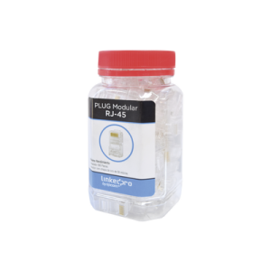 bote con 100 piezas de plug modular rj45 cat5e blindado, chapado de oro a 50 micras para durabilidad extrema