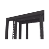 gabinete profesional para telecomunicaciones de 45ur, 1200 mm profundidad, incluye 2 organizadores verticales de 45 unidades de rack, se envía el gabinete armado.