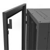 gabinete profesional para telecomunicaciones de 19in, instalación a piso, 24ur, 600 mm profundidad, se envía el gabinete armado.