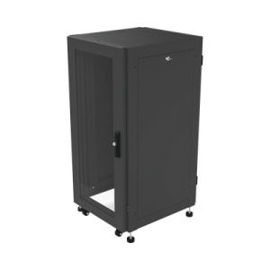 gabinete profesional para telecomunicaciones de 19in, instalación a piso, 24ur, 600 mm profundidad, se envía el gabinete armado.
