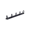 organizador de cables con 5 anillos, 1u, 19" color negro