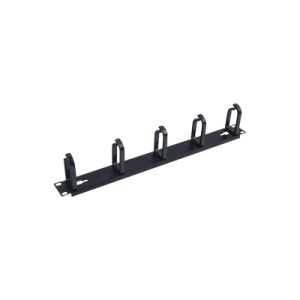 organizador de cables con 5 anillos, 1u, 19" color negro