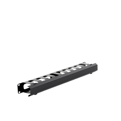 organizador de cables horizontal de 1u para rack de 19" con cubierta metálica organizador de cables horizontal de 1u para rack de 19" con cubierta metálica