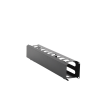 organizador de cables horizontal de 2u para rack de 19" con cubierta metálica