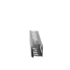 organizador de cables horizontal de 2u para rack de 19" con cubierta metálica
