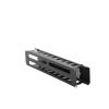 organizador de cables horizontal de 2u para rack de 19" con cubierta metálica