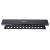 organizador de cables horizontal de 2u para rack de 19" con cubierta metálica