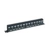 organizador de cables horizontal de 1u para rack de 19" con cubierta metálica