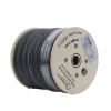 carrete de 2 km de fibra Óptica drop plana, interior/exterior g.657a2 monomodo de 2 hilos (bifibra), dieléctrica, forro negro, (no soporta conectores mecánicos)